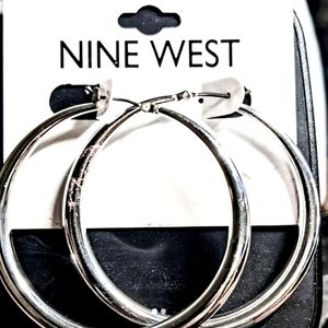 Nine West Silver Hoop Earrings
